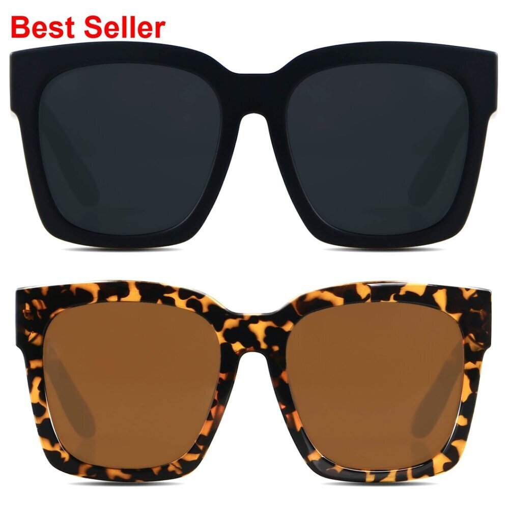 Oversized Square Sunglasses UV400 Protection Retro Fashion Women